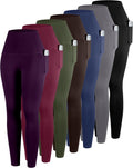 ATHVOTAR Leggings with Pockets for Women - 7 Pack High Waist Yoga