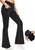 High Waisted Bell Bottom Jeans for Women - Flattering V Cross Flare
