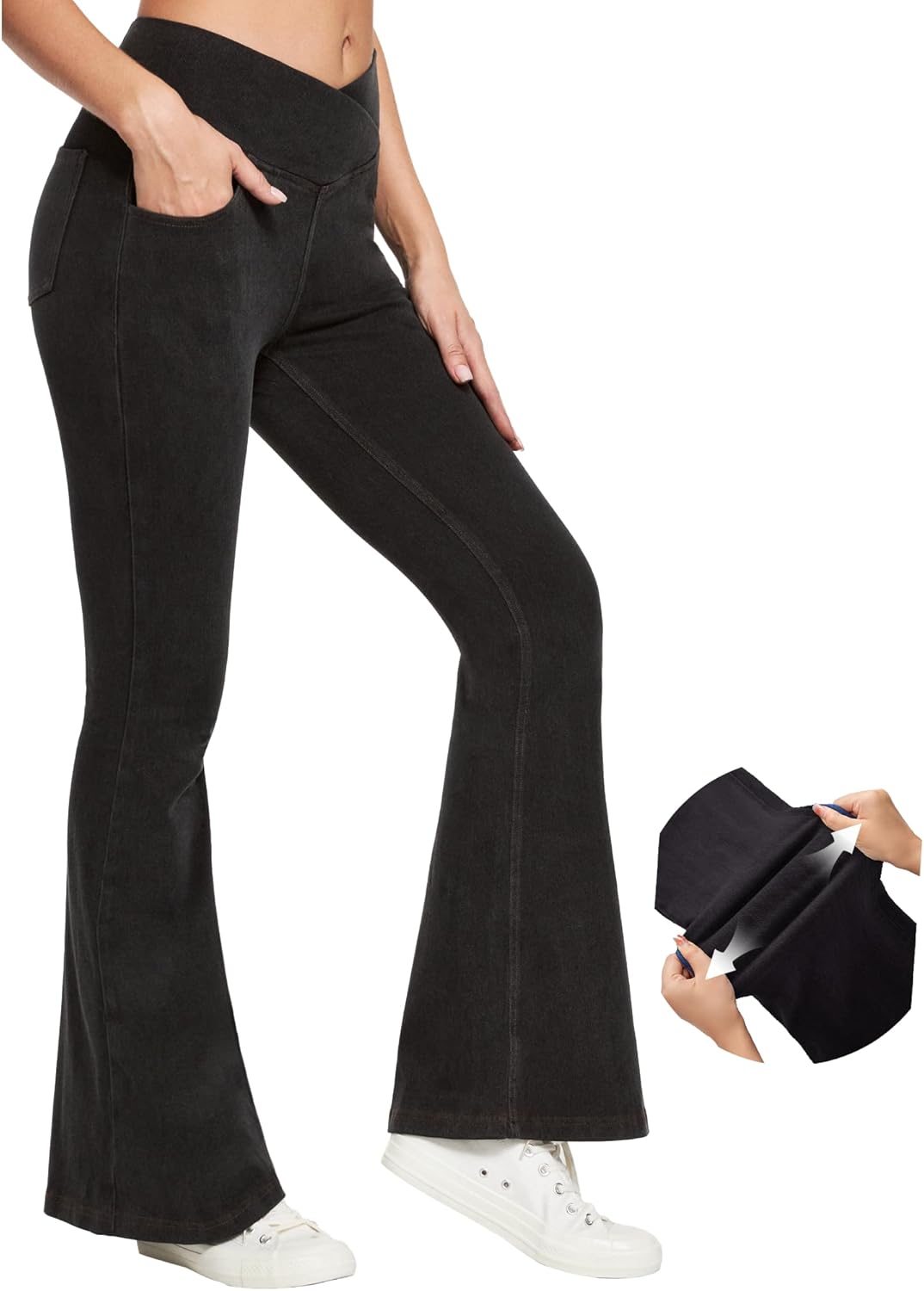 IUGA High Waisted Bell Bottom Jeans for Women - Flare Style