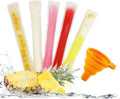 FEBSNOW Disposable Ice Pop Bags | BPA-Free Seals for Healthy Snacks | Funnel Included