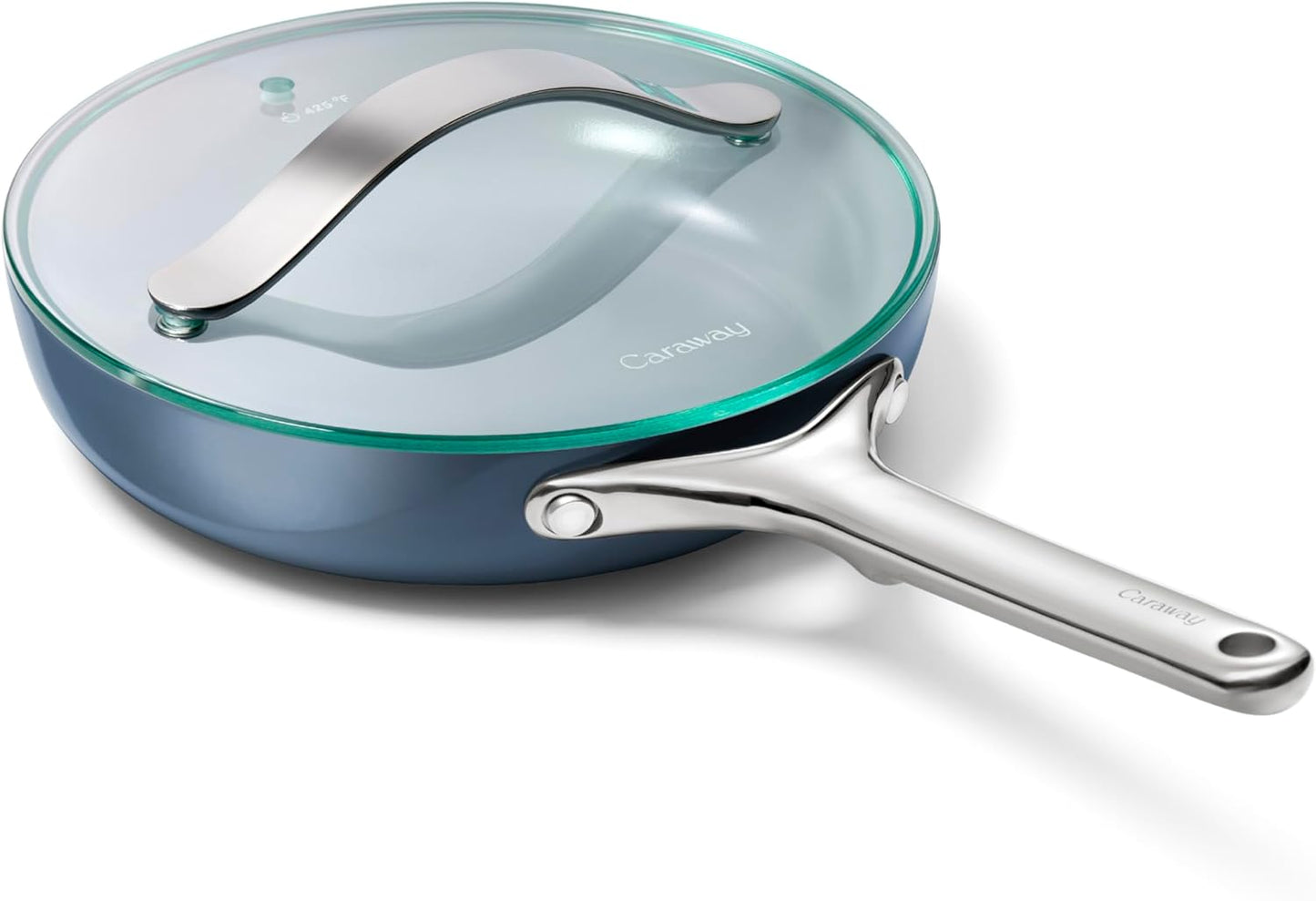 Nonstick Ceramic Mini Fry Pan with Glass Lid for Healthy Meals 8ft