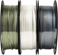 MIKA3D 1.75mm 3 in 1 Metallic Shiny Silk PLA Filament Bundle
