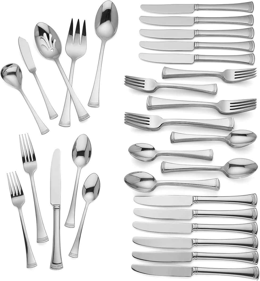 Lenox Portola 65-Piece Flatware Set for 12 - Elegant Silverware