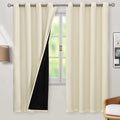 BGment Cream 100% Blackout Curtains 72 in Length - Thermal Insulated