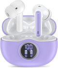 WHYKJTEK Wireless Earbuds 40 Hrs Playtime, Deep Bass, Noise Cancelling - Lavender