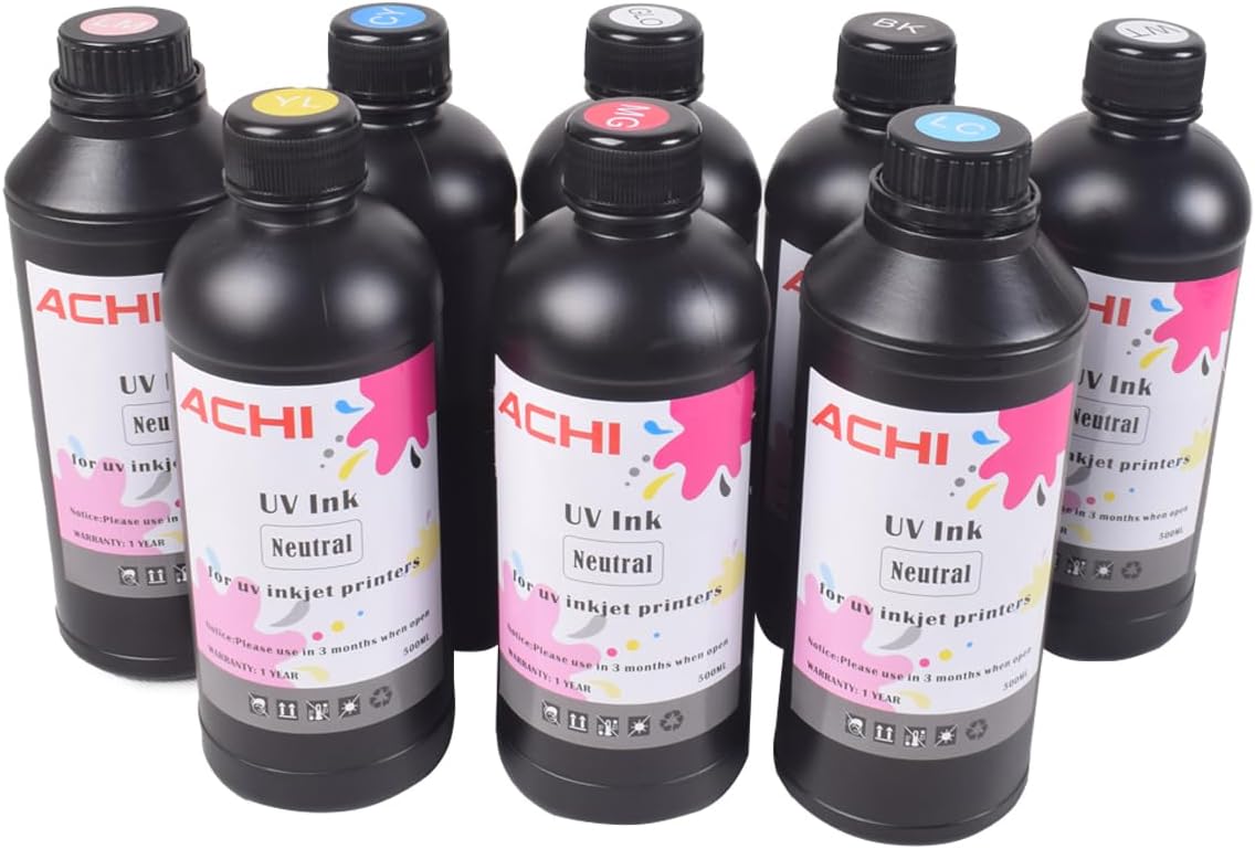 500ML UV Ink Set for 6090 UV Printer - Vibrant Colors & Durability