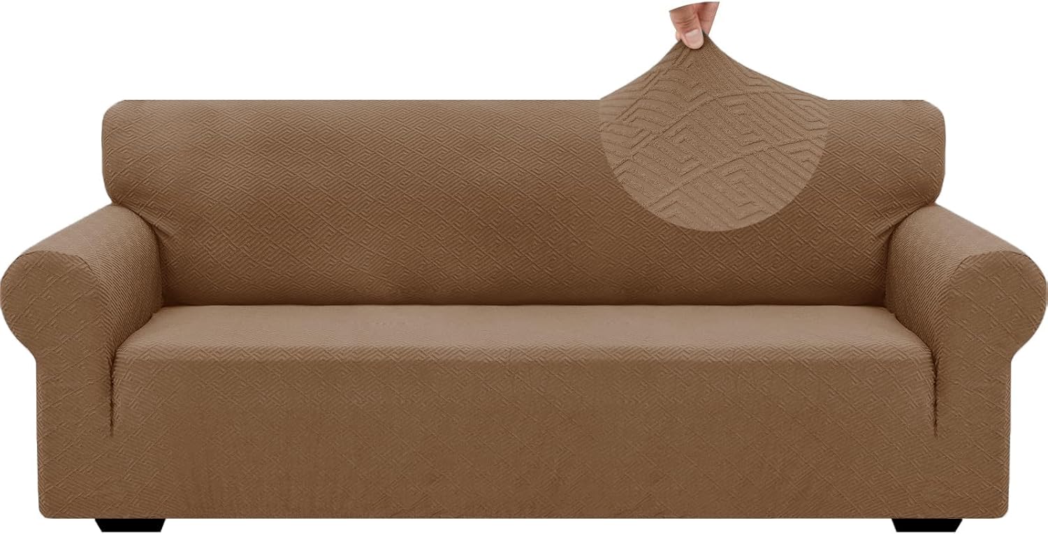 High Stretch Jacquard Couch Covers for 3 Cushion Sofa Protector