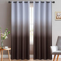 Yakamok Brown Gradient Ombre Blackout Curtains 52x84 in Set of 2