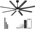 72 in Ceiling Fan With Light - Quiet Smart Industrial Airflow