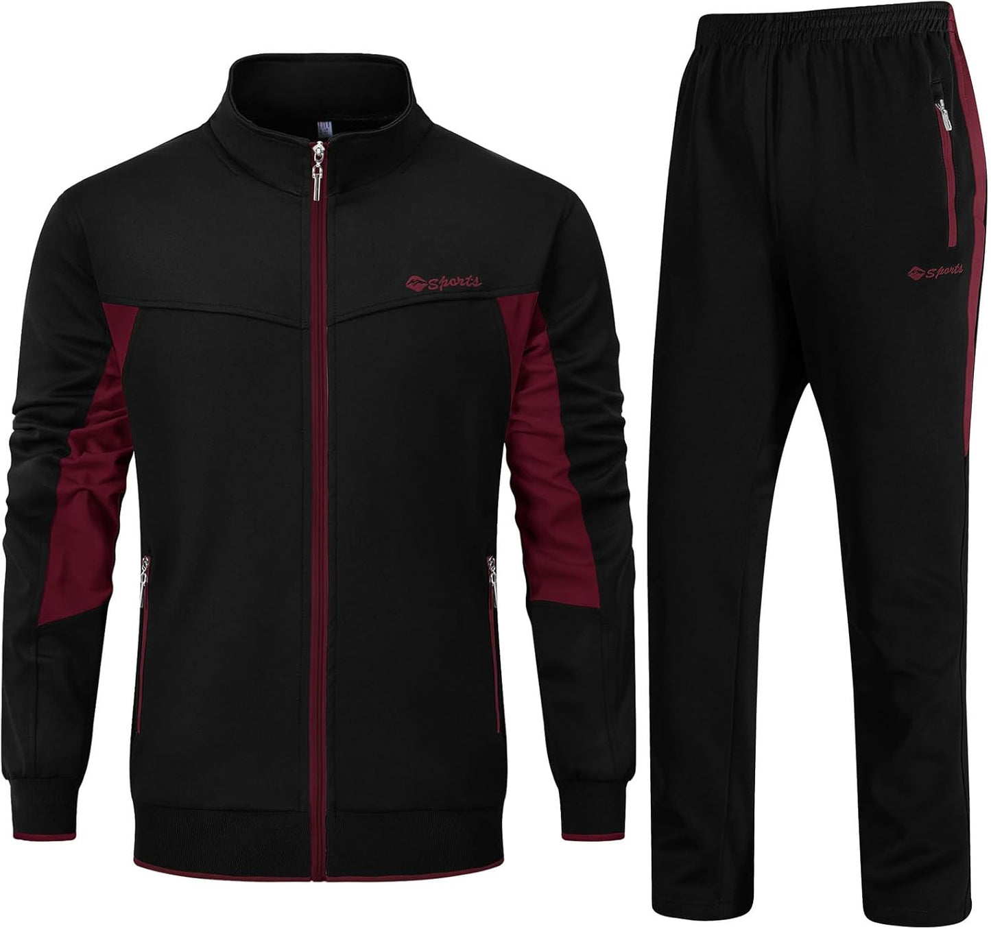Rdruko Men's Tracksuit Sweatsuits for Gym and Activewear