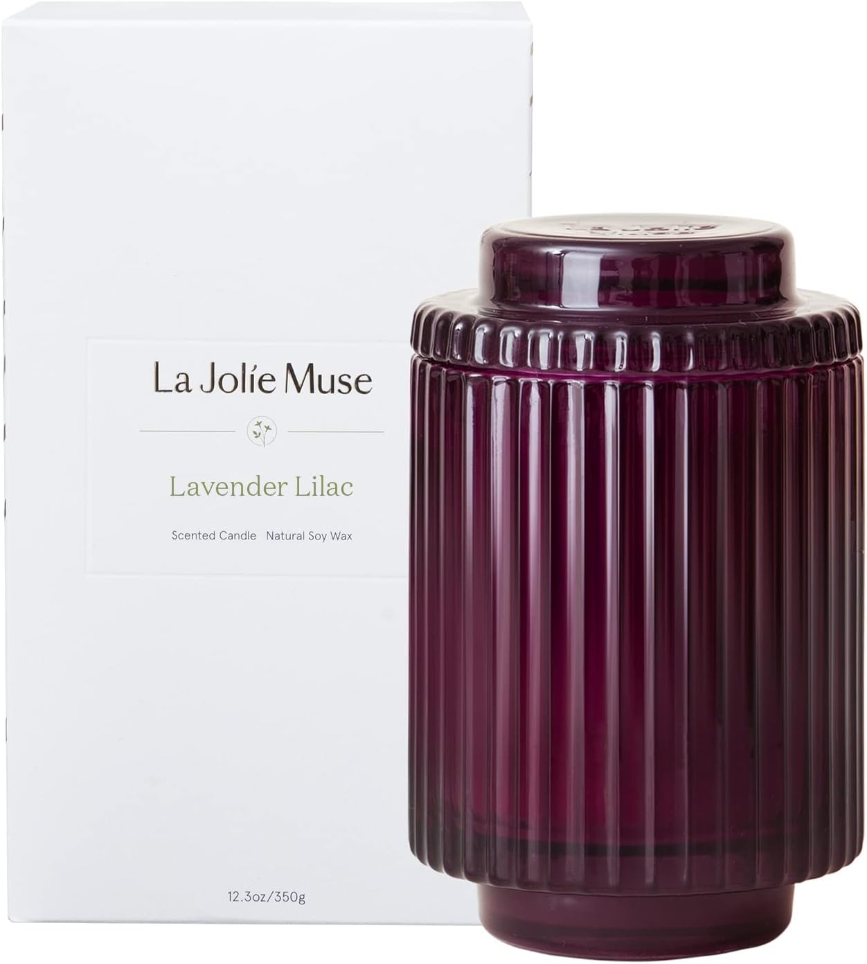 Lavender Lilac Scented Candle for Home by LA JOLIE MUSE