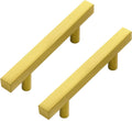 5 in Square Cabinet Pulls Brushed Brass Stainless Steel - Durable