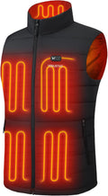 Venustas Mens 12V Dual-Control Heated Vest - Heavy-Duty Warmth