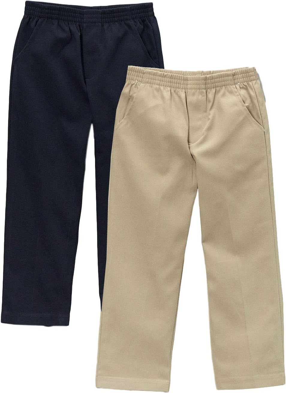 Unik Boy's Uniform All Elastic Waist Pull-on Pants for Comfort
