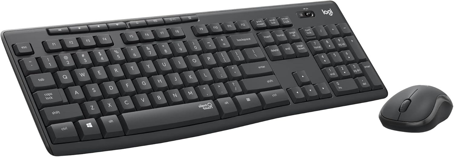 Logitech MK295 Wireless Mouse & Keyboard Combo for Quiet Work
