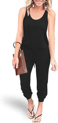 Womens Jumpsuit Casual Summer Romper Sleeveless Scoop Neck - Versatile