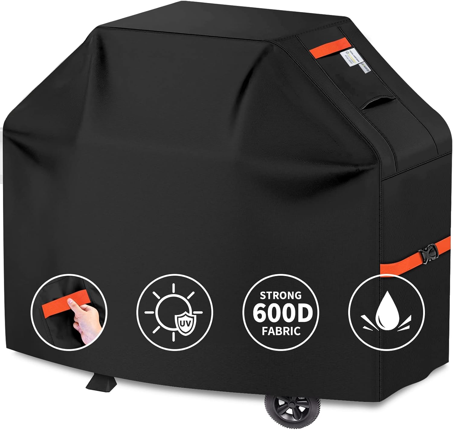 Heavy Duty Grill Cover 600D Waterproof BBQ Protector for All Seasons