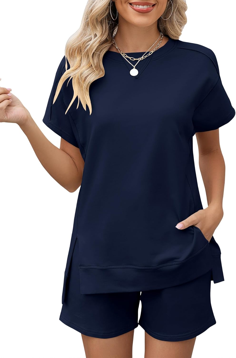 LOMON Womens Fashion 2 Piece Outfits for Summer Comfort
