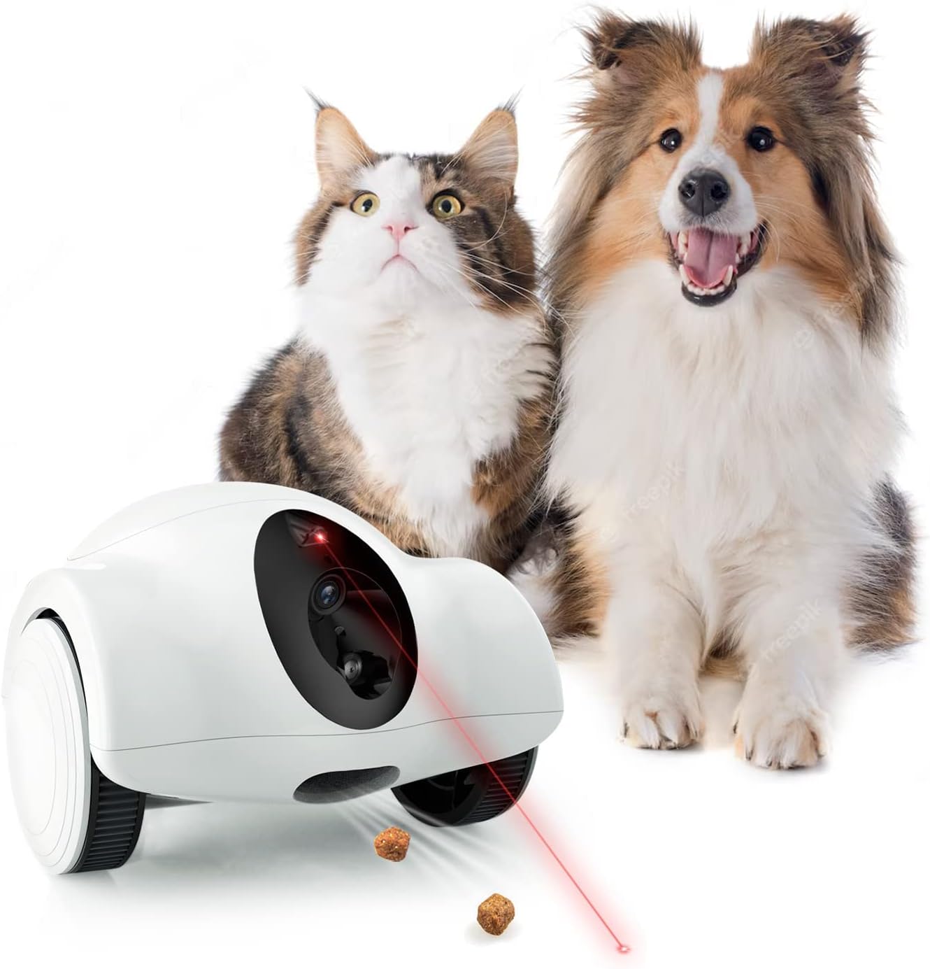 Youpet 1080P Pet Robot Camera: Long Standby, Treat Dispenser, 2-Way Audio