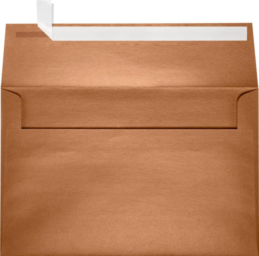 LUXPaper A9 Invitation Envelopes - Peel & Press Copper Metallic