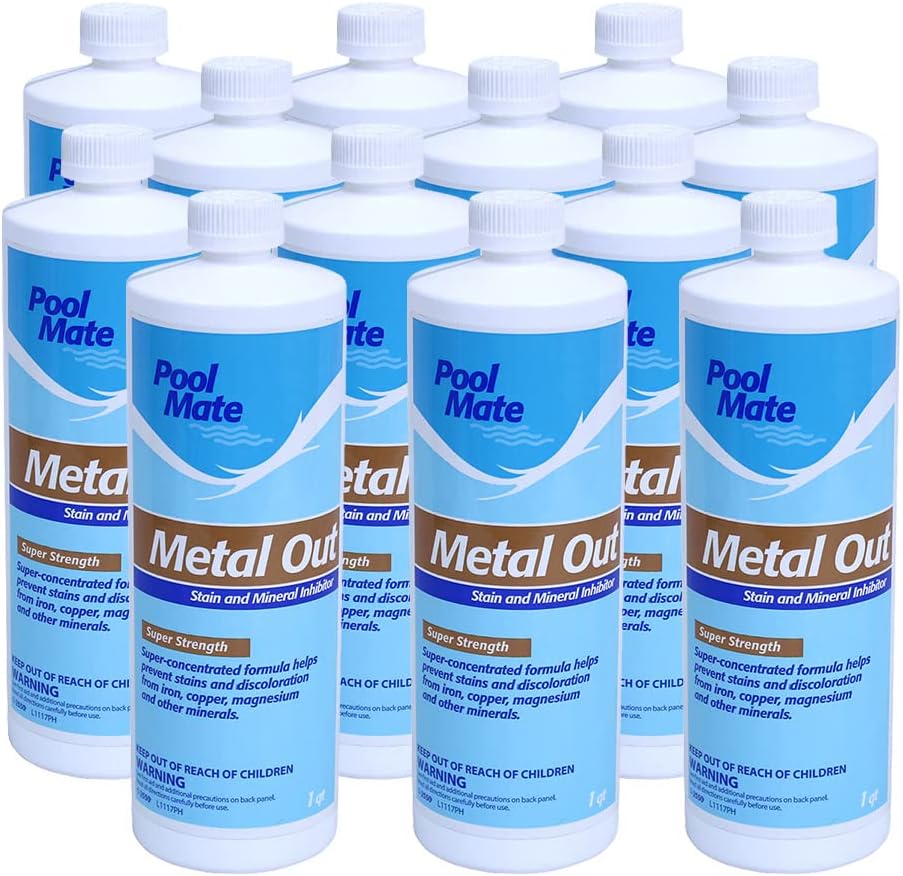 Pool Mate 1-Quart Concentrated Metal Out Stain Remover 12-Pack