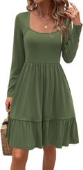 Women 2025 Square Neck Summer Dress - Flattering Everyday Fit
