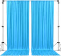 Turquoise Polyester Backdrop Drapes Panels 10 ft x 8 ft - Event Ready