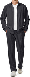JMIERR Men's Sweatsuit Tracksuit Full Zip Casual Jogging Set
