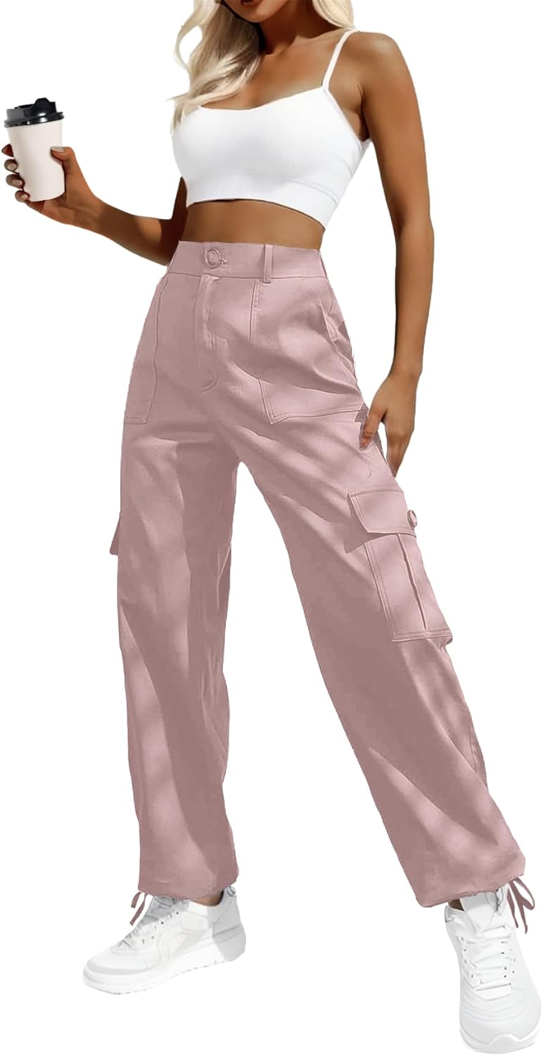 Lepunuo Women's High Waisted Cargo Pants for Stylish Comfort