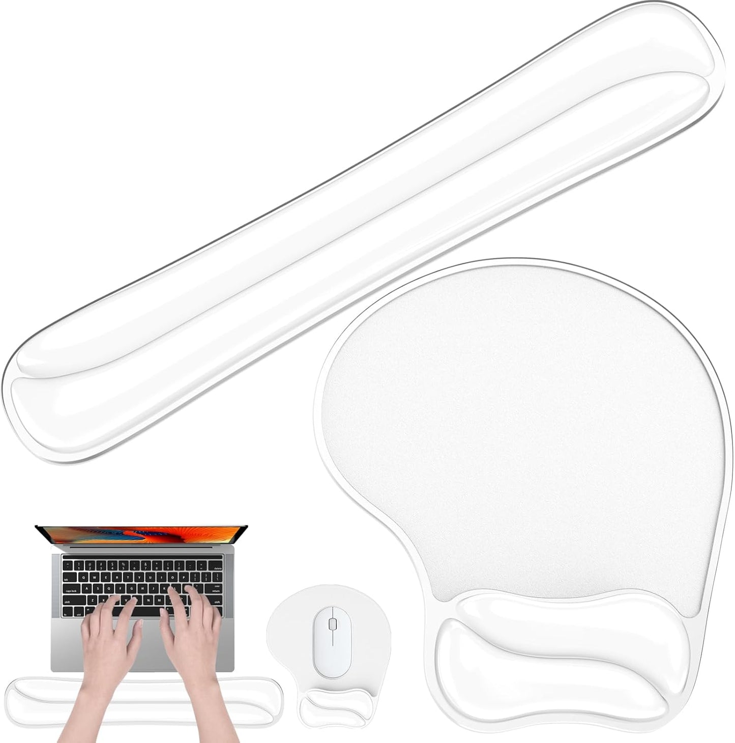 Ergonomic Gel Mouse Pad & Keyboard Wrist Rest Set for Comfort
