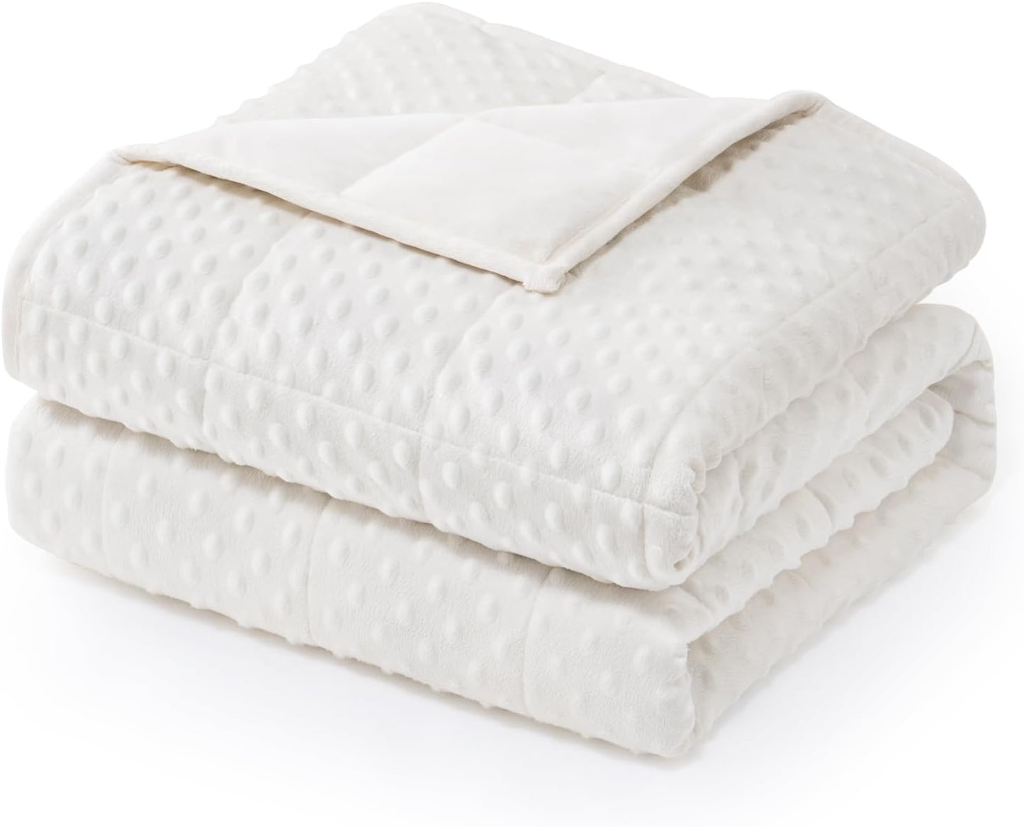 Wemore Minky Dot Weighted Blanket for Adults Queen Size 15 lbs
