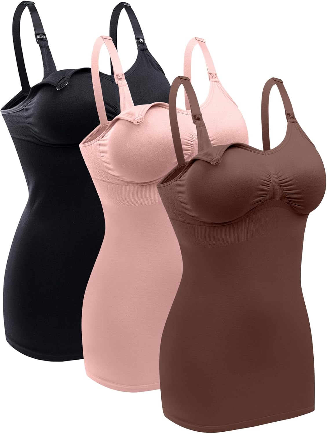 BRLIDO Womens Nursing Tank Tops with Built in Bra for Comfort
