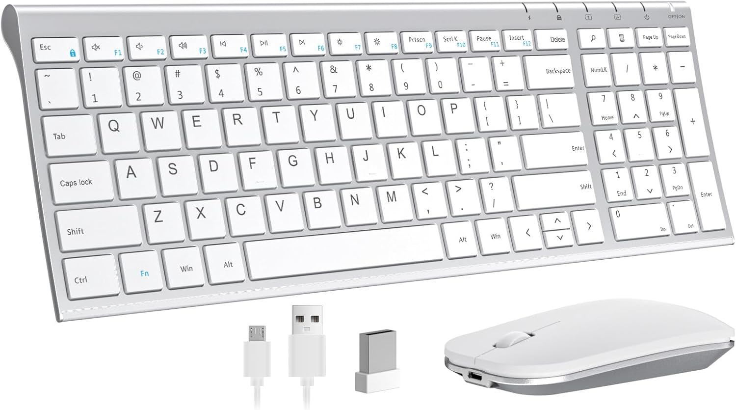Ultra Thin Rechargeable Keyboard Mouse Combo