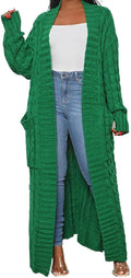 Womens Thin Stylish Cable Knit Dual Extra Long Maxi (Style SQT5)
