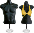 Male and Female Mannequin Torso Set for T-Shirt Display - Countertop