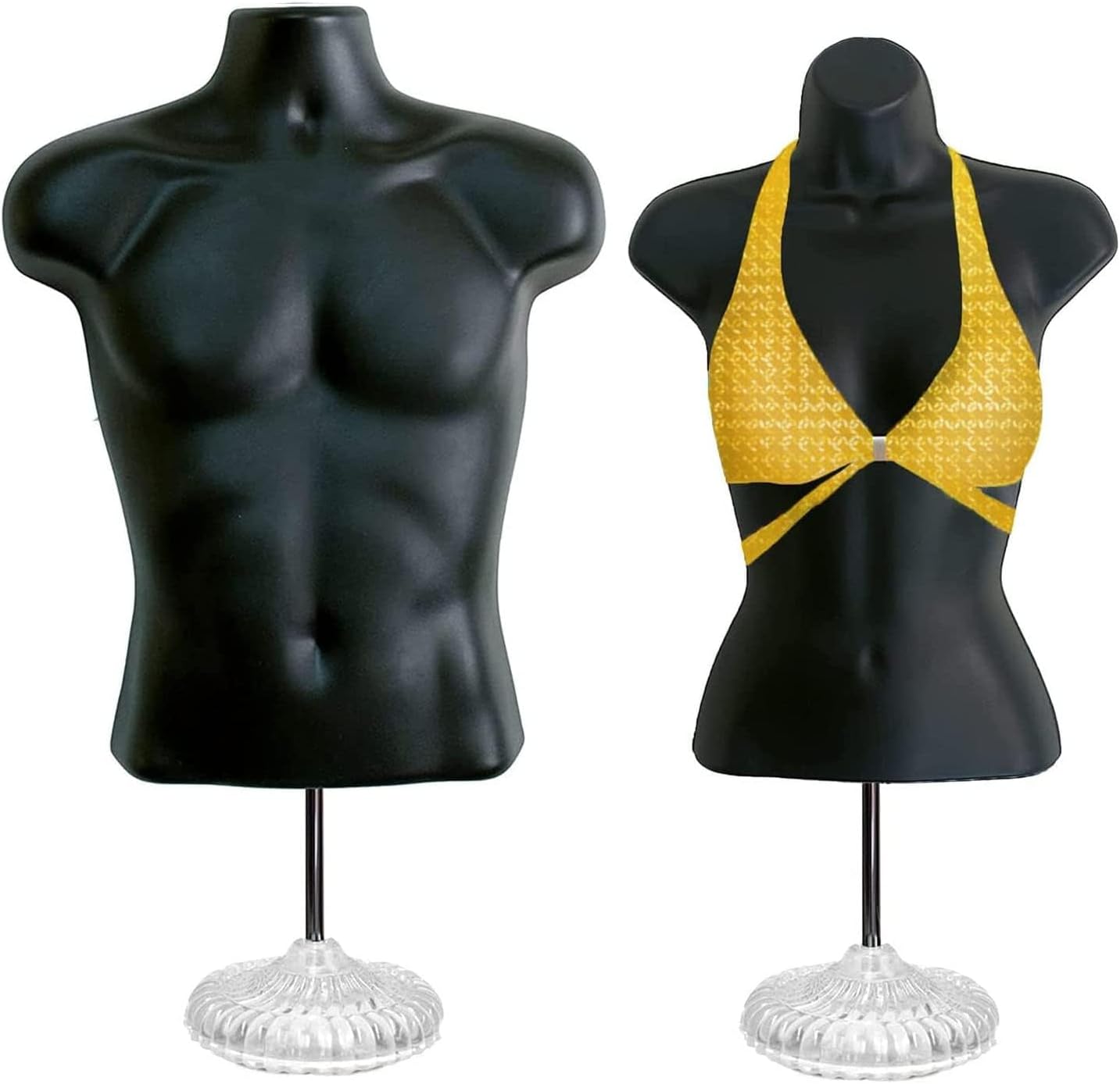 DisplayTown Male and Female Mannequin Torso for Clothing Display