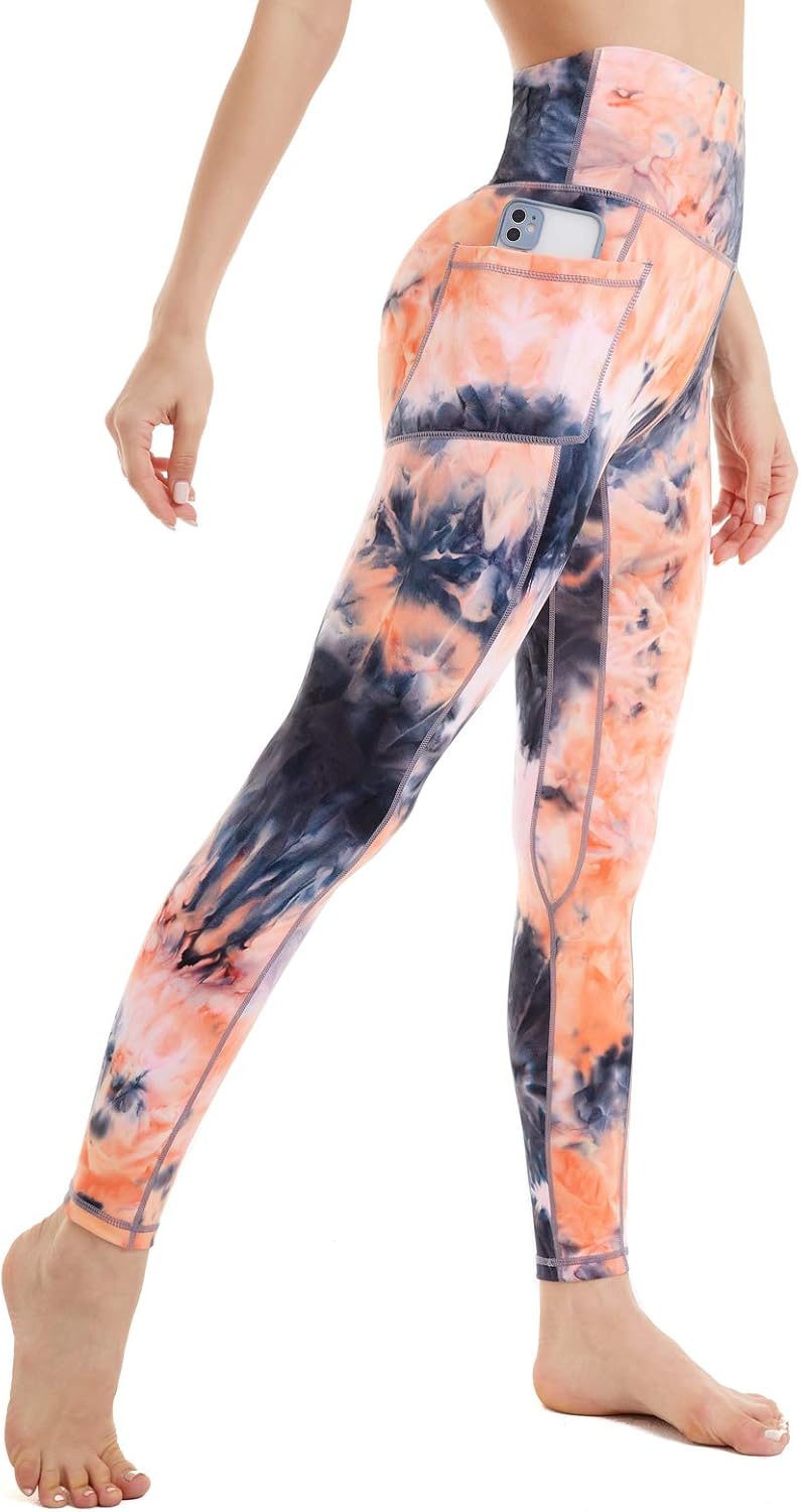 iniber High Waisted Yoga Pants: 4-Way Stretch & Pockets