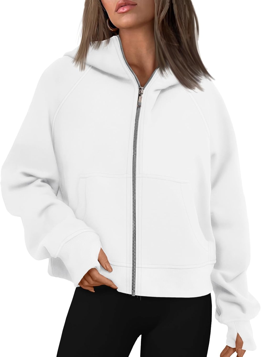 AUTOMET Womens Zip Up Hoodies Fleece Jackets for Fall Fashion