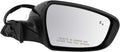 TRQ Passenger Side Power Folding Heated Mirror with Blind Spot