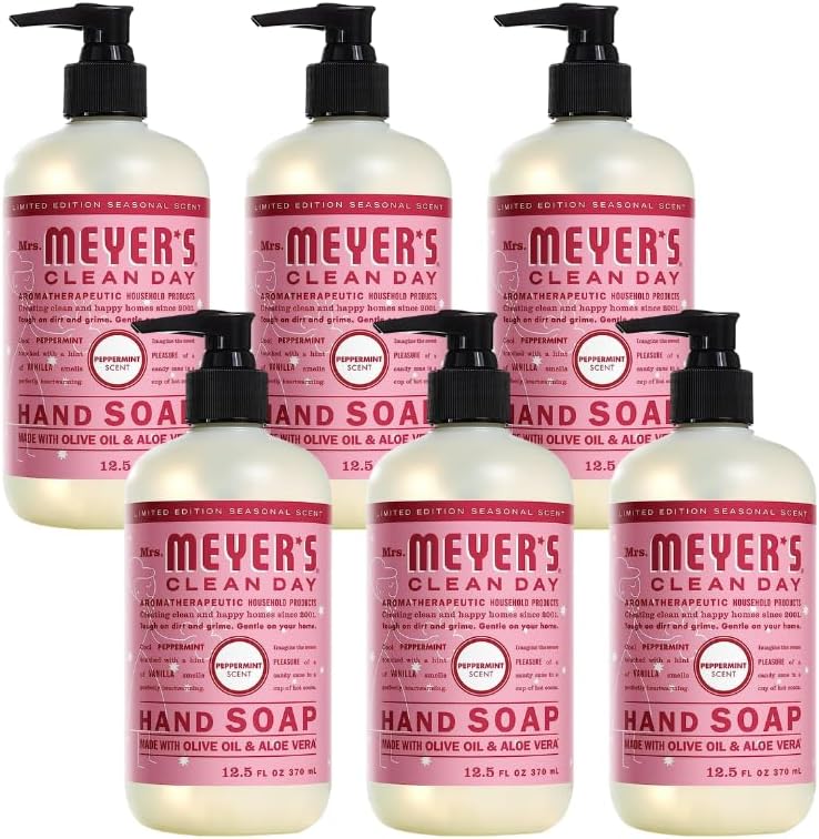 Mrs. Meyer's Peppermint Liquid Hand Soap for Busy Hands