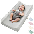 Gray Vegan Leather Waterproof Baby Changing Pad - Extra Thick