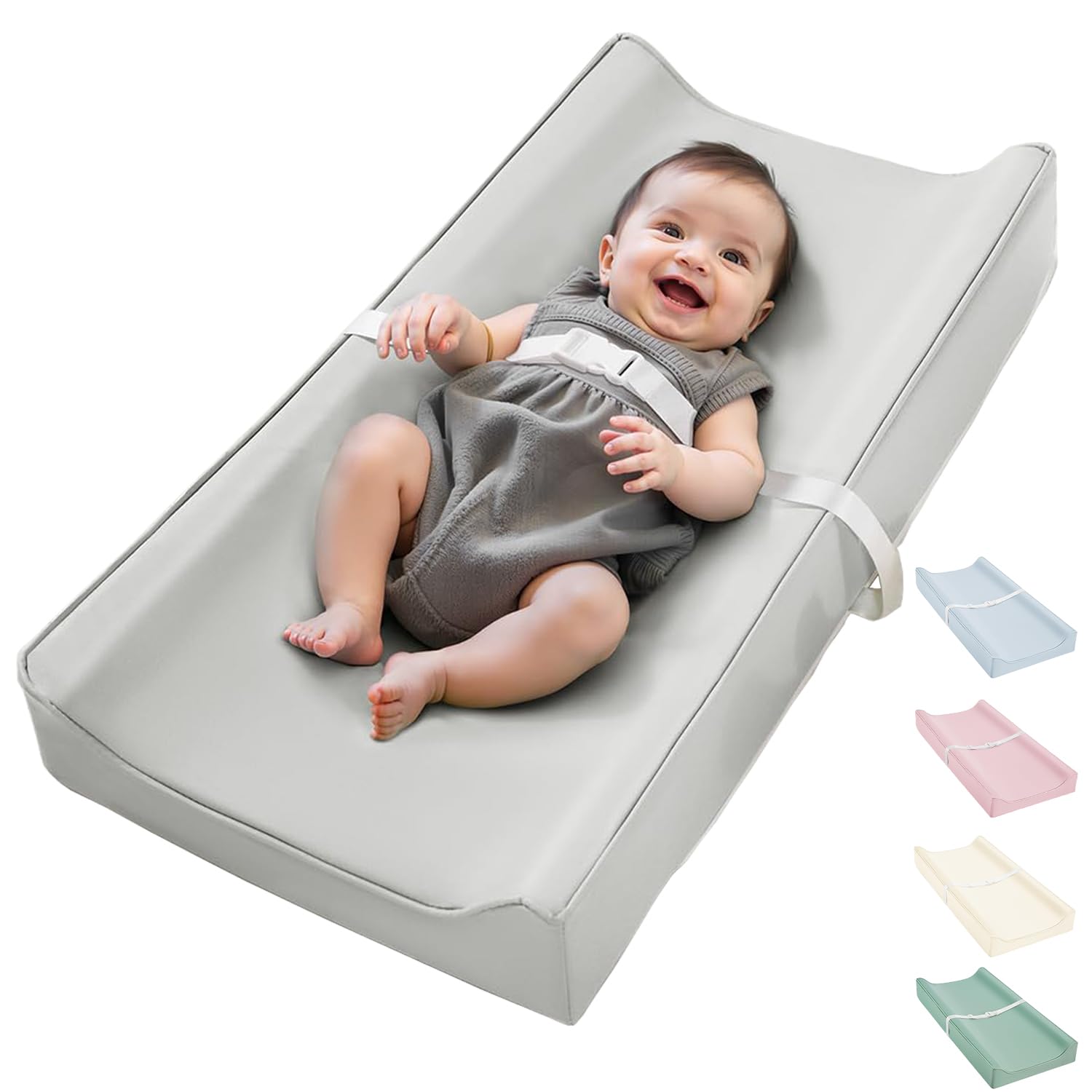 Vegan Leather Waterproof Baby Changing Pad for Easy Cleanup