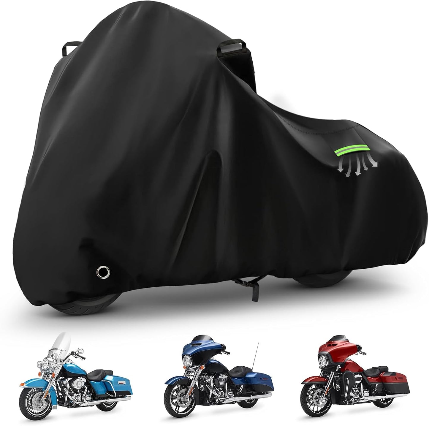 Motorcycle Cover Waterproof for Touring Models with Lock Hole