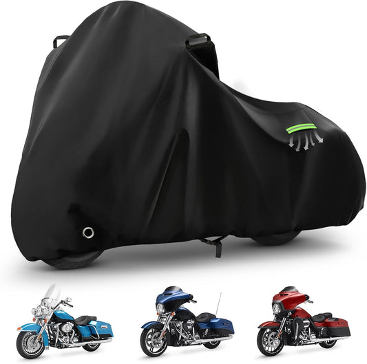 Motorcycle Cover Waterproof for Touring Models with Lock Hole