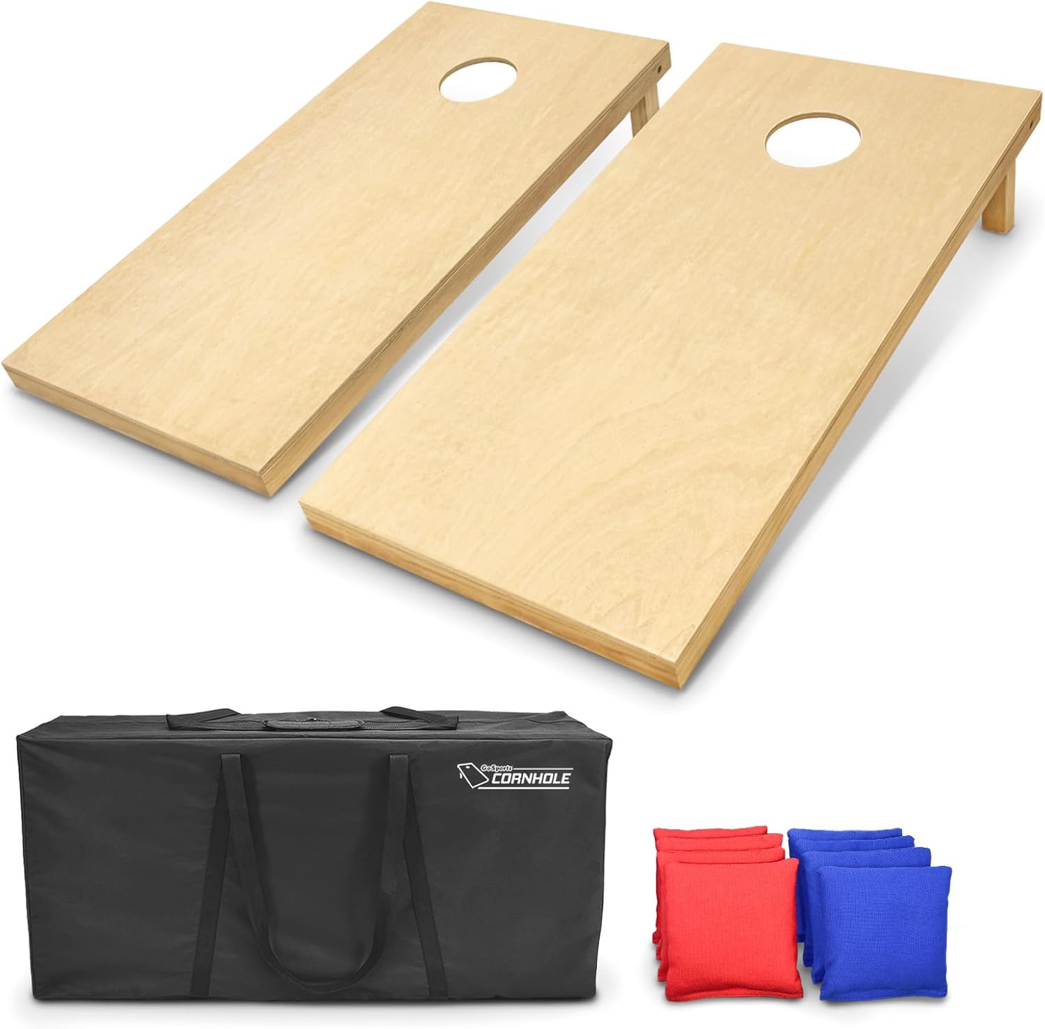 GoSports Solid Wood Premium Cornhole Sets for Fun Gameplay