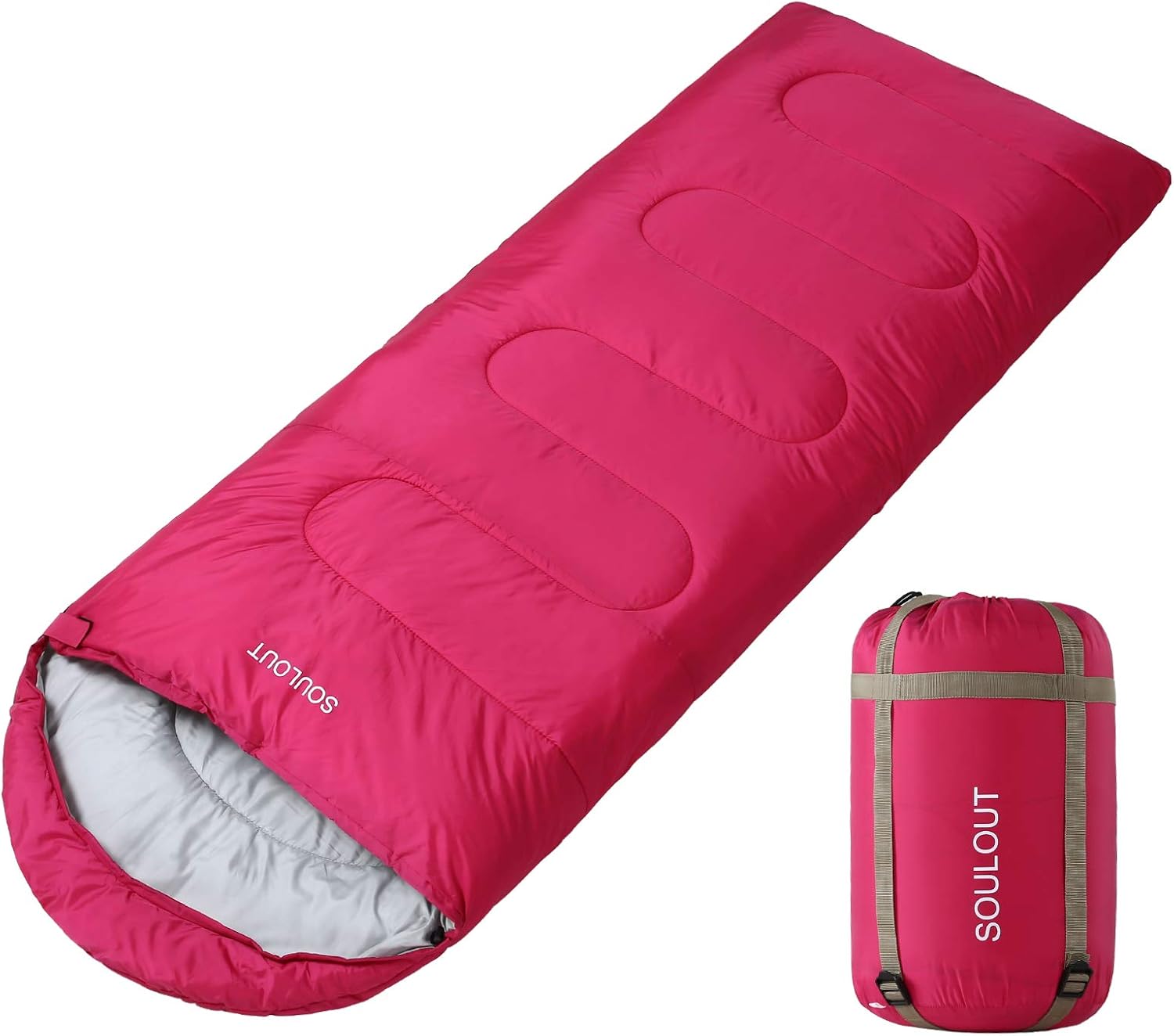 3-4 Season Sleeping Bag for Adults & Kids, Lightweight Warm