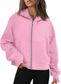 Warm Fleece Zip Up Hoodie for Women Ideal for Autumn Days