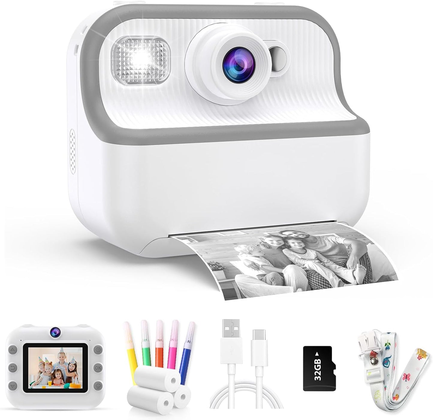 Instant Print Dual Lens Kids Camera - Fun & Creative Memories!