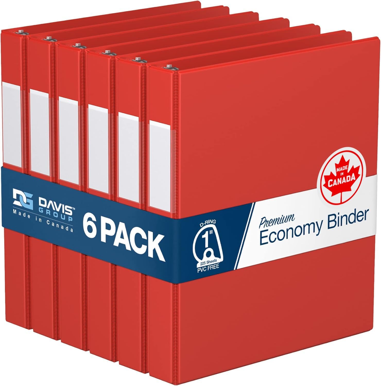 Premium Economy 6-Pack 3-Ring Binders for School or Office