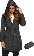 Women Waterproof Lightweight Hooded Rain Jacket - Active Outdoor Fit